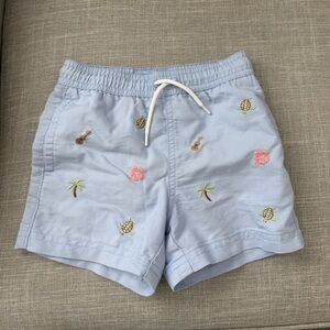Janie and Jack Light Blue Toddler Swim Trunks